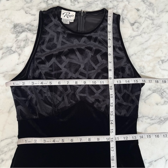 Vintage Y2K Whimsigoth Black Burnout Velvet Empire Waist Maxi Dress Sleeveless 6 - Picture 7 of 9